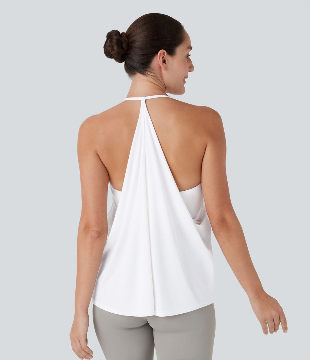 Softlyzero™ Airy Haut de yoga dos nu à encolure américaine sensation fraîcheur-UPF50+