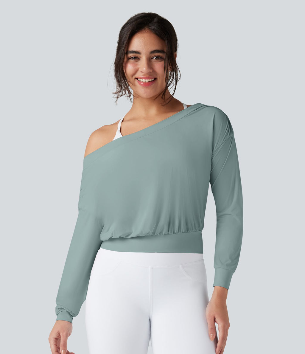 Haut de sport yoga oversize épaules dénudées effet frais InstantCool séchage rapide