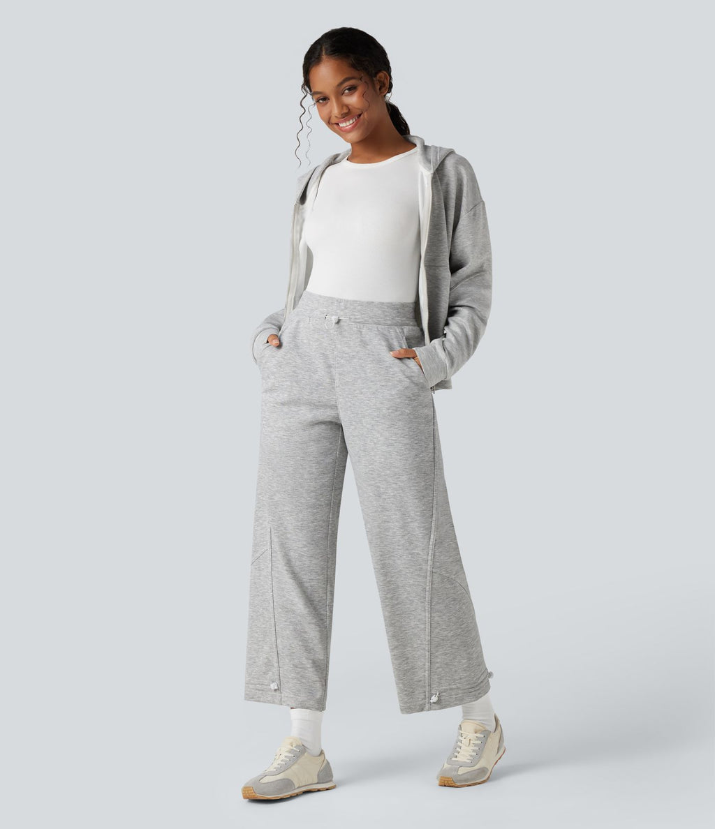 Pantalon jogging taille haute avec poches