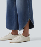 Halara Flex™ Jean large casual taille mi-haute croisée avec ourlet incurvé et poches
