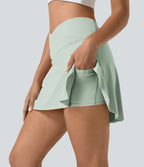 Jupe de tennis mini 2-en-1 quotidienne SoftlyZero™ Airy avec croisement, poche latérale et effet frais InstantCool, Lucid, protection solaire UPF50+