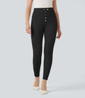 Pantalon tailleur skinny Halara Flex™ gainant taille haute chevrons avec poches