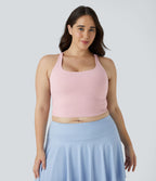 Débardeur Yoga Court Dos Nu Croisé Grande Taille