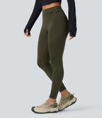 Legging cargo de randonnée résistant à l'usure taille mi-haute avec poches