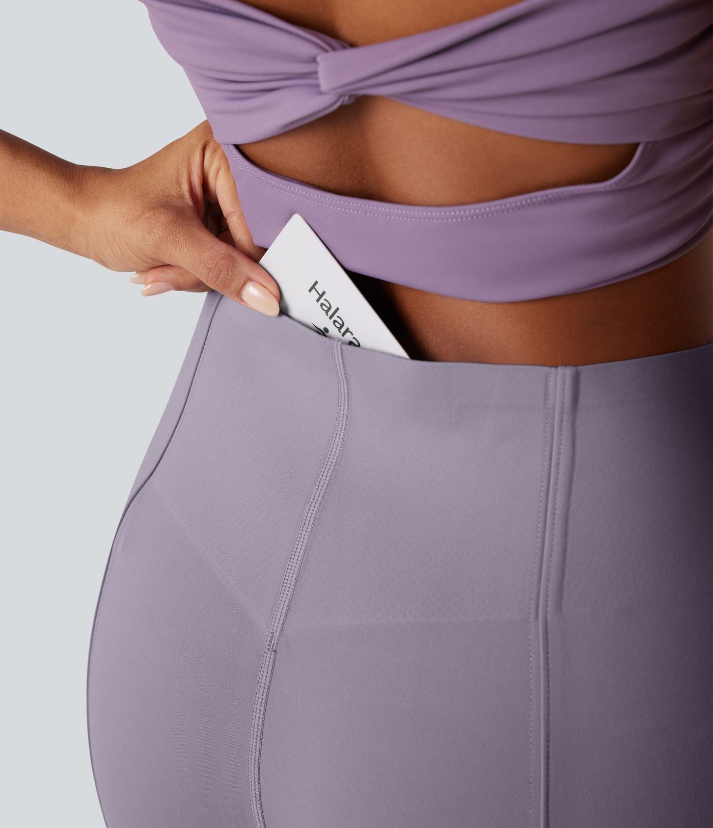 Pantalon décontracté bootcut ventre plat taille haute avec poche