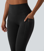 Legging de sport 7/8 Halara UltraSculpt™ taille haute gainant scrunch en mesh contrastant à poches