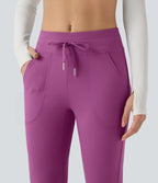 Pantalon évasé ajusté taille moyenne avec cordon de serrage DayStretch avec poches