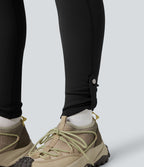 Legging de randonnée polaire gainant taille haute avec poches