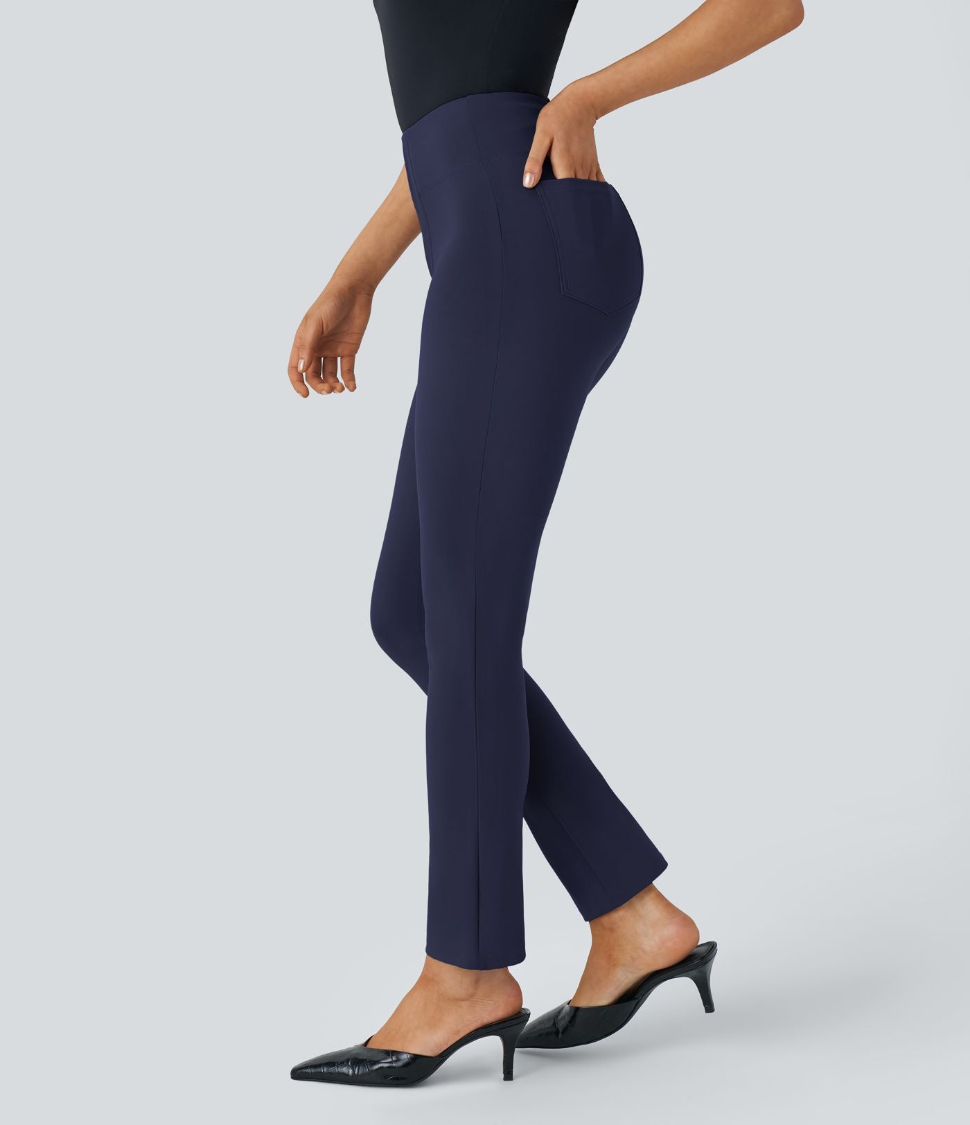 Pantalon tailleur fuselé taille haute Halara Flex™ avec poches