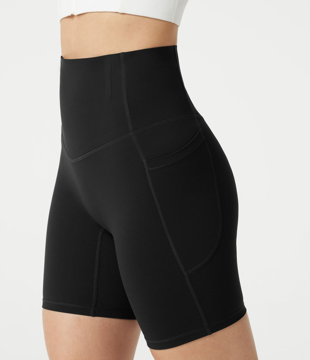 Short cycliste gainant taille haute Halara UltraSculpt™ 17,5 cm avec poches