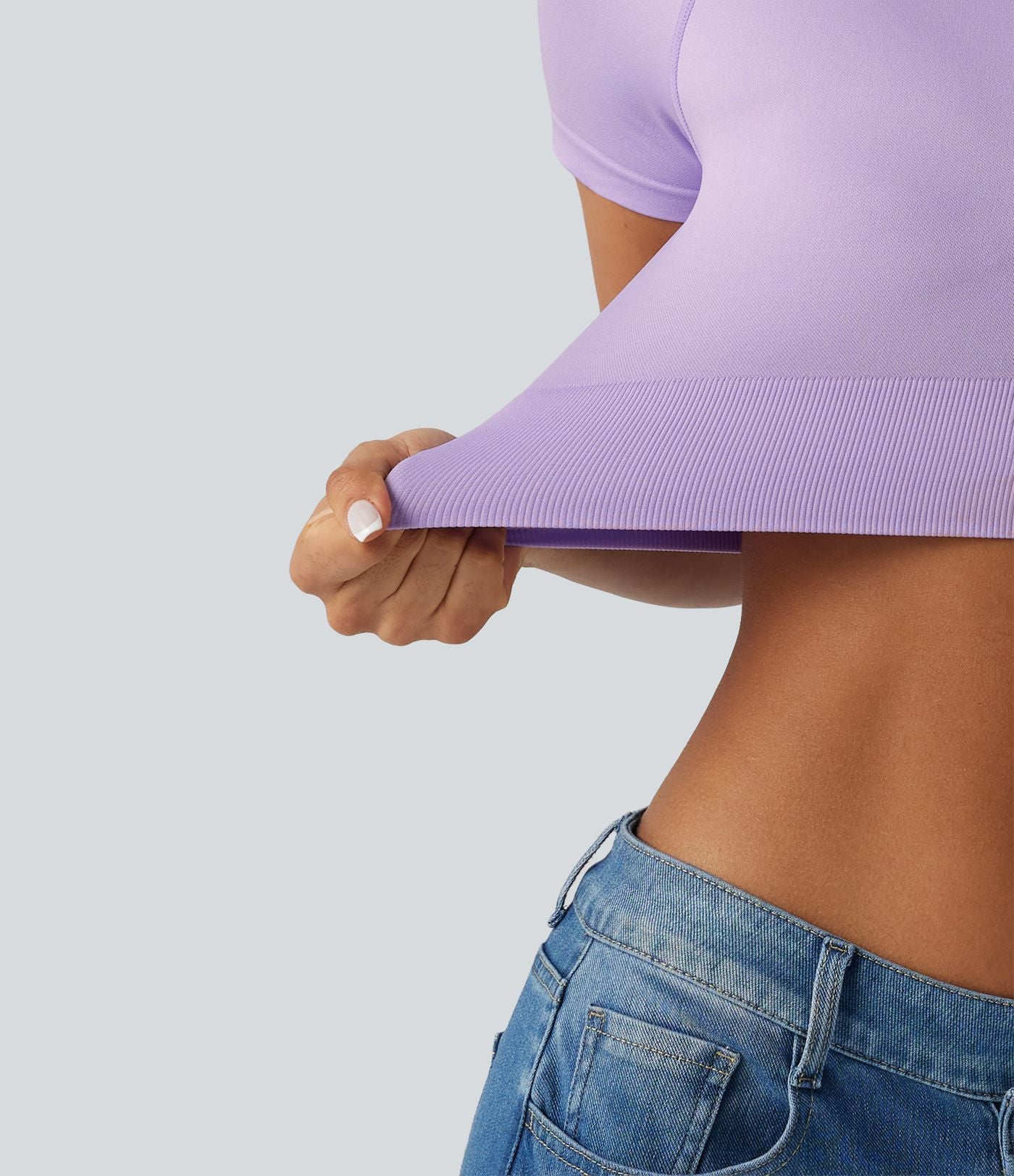 T-shirt décontracté court OneForm Seamless Flow, col rond, manches courtes
