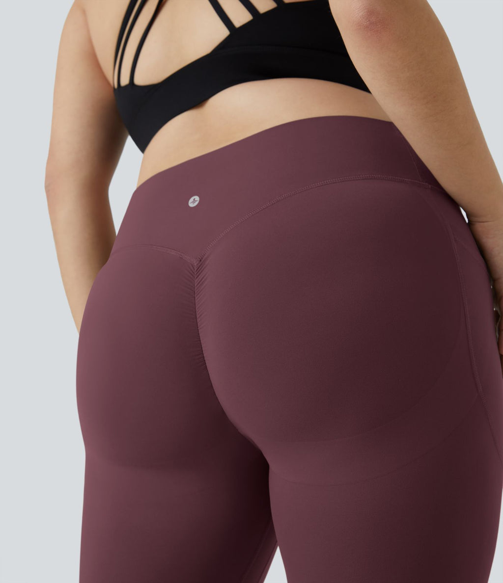 Legging d'entraînement gainant galbant taille haute grande taille avec effet scrunch et poches Halara UltraSculpt™