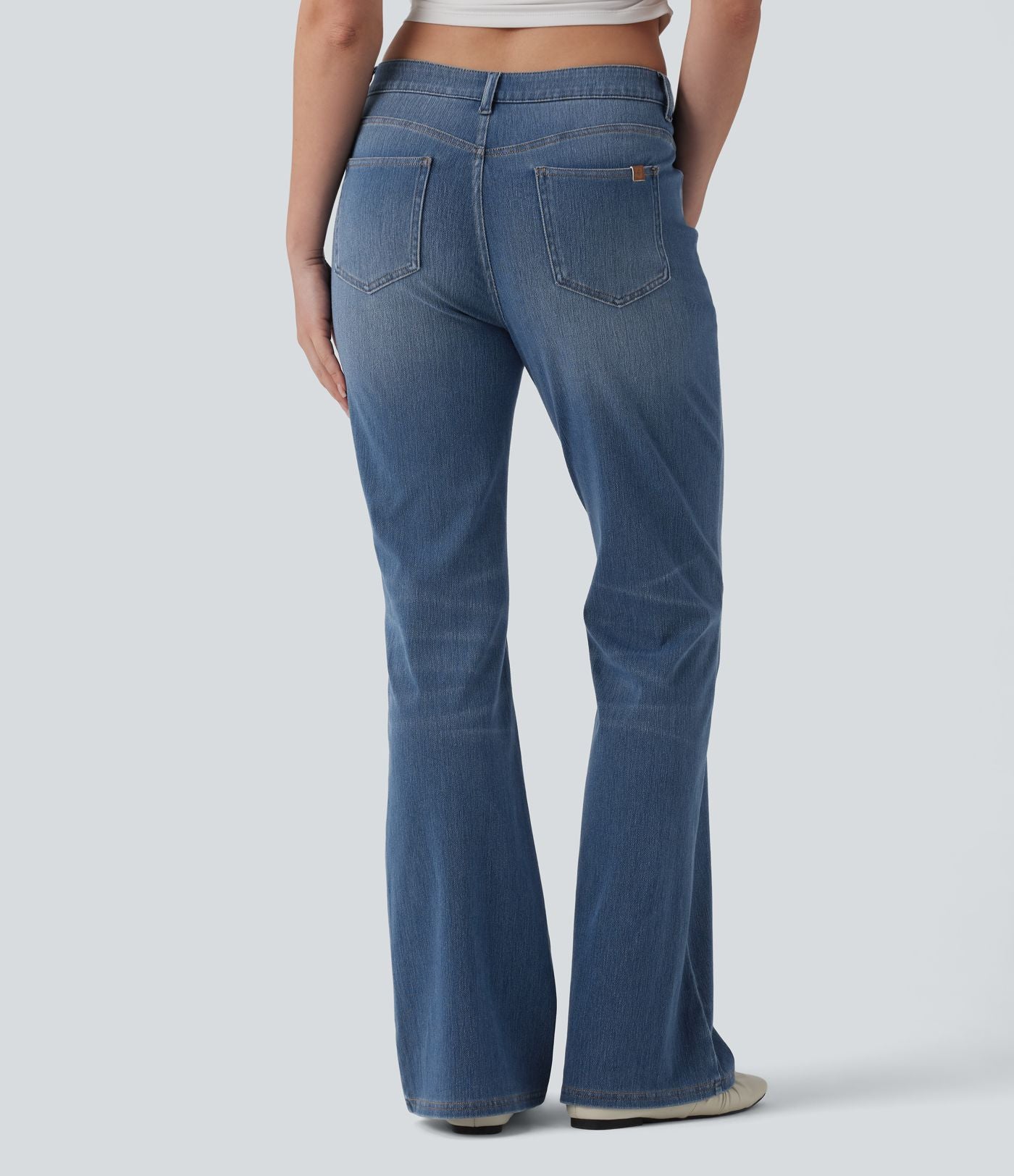 Halara Flex™ Jean évasé asymétrique taille haute avec poches