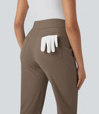 Pantalon de golf séchage rapide, taille mi-haute, avec poches et poche tee, UPF40+
