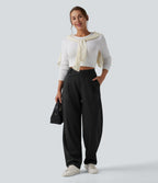Pantalon tailleur fuselé Halara Flex™ DayStretch taille haute asymétrique avec poches