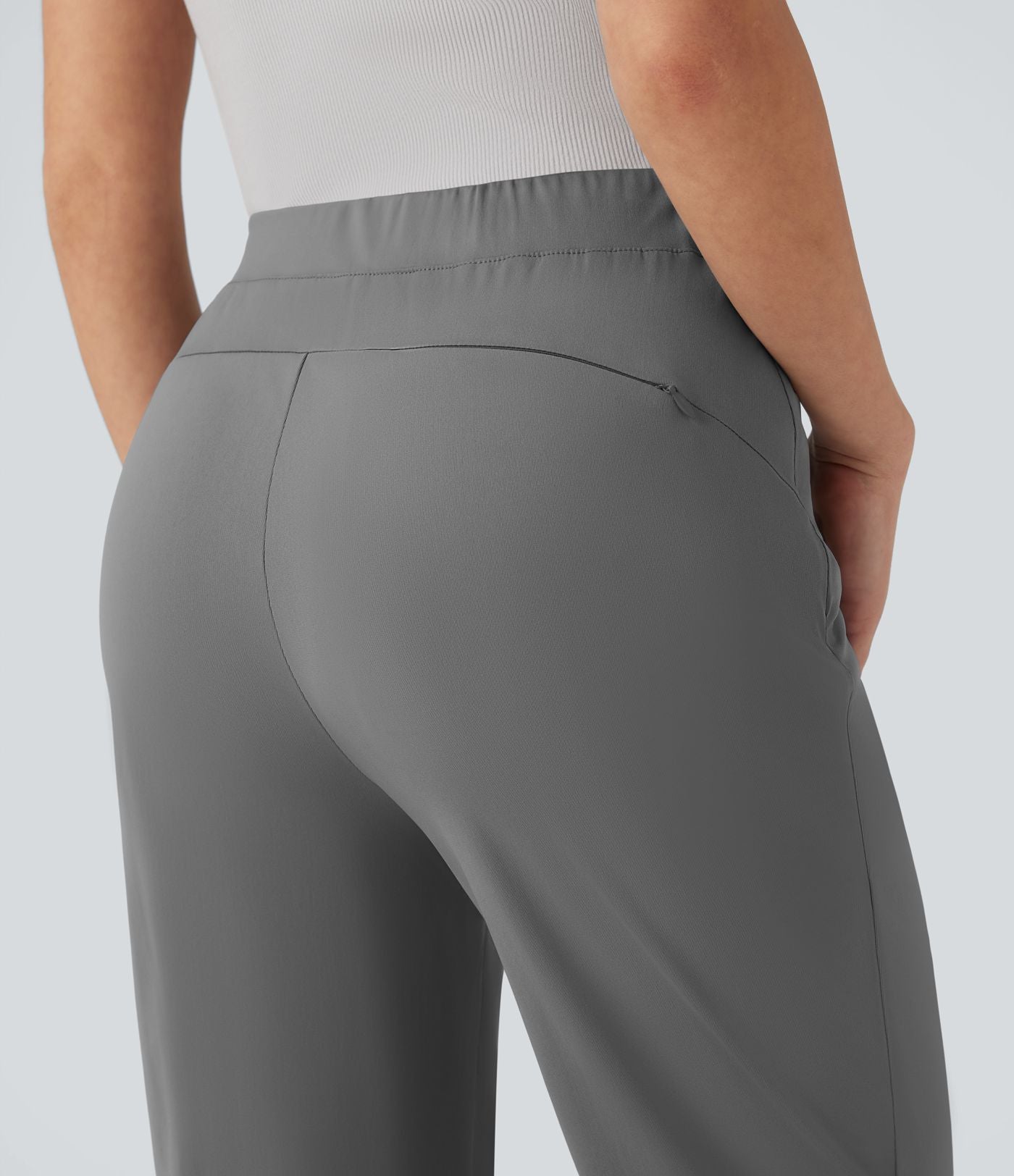 Pantalon de travail Halara Flex™ droit 7/8, taille haute, avec poches