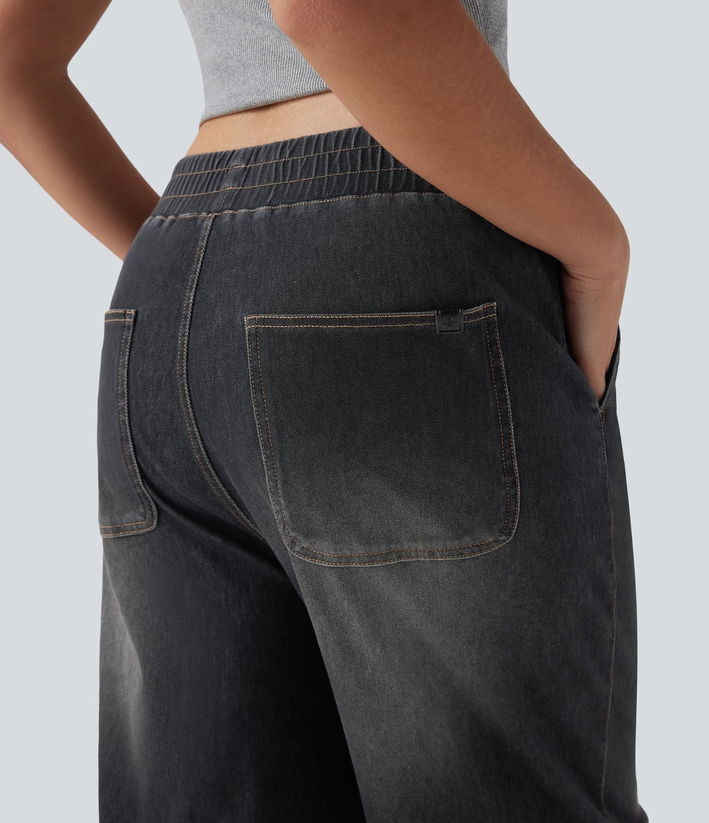 Jean décontracté Halara Flex™ taille mi-haute coupe ample avec poches