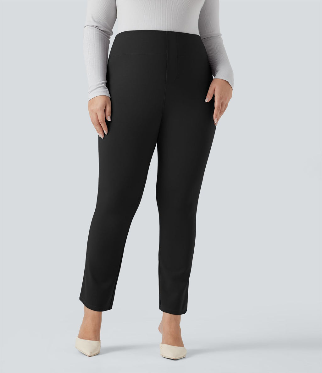 Pantalon tailleur fuselé taille haute grande taille Halara Flex™ avec poches