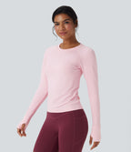 Haut de sport yoga manches raglan longues avec passants pouces sans couture OneForm Seamless Flow