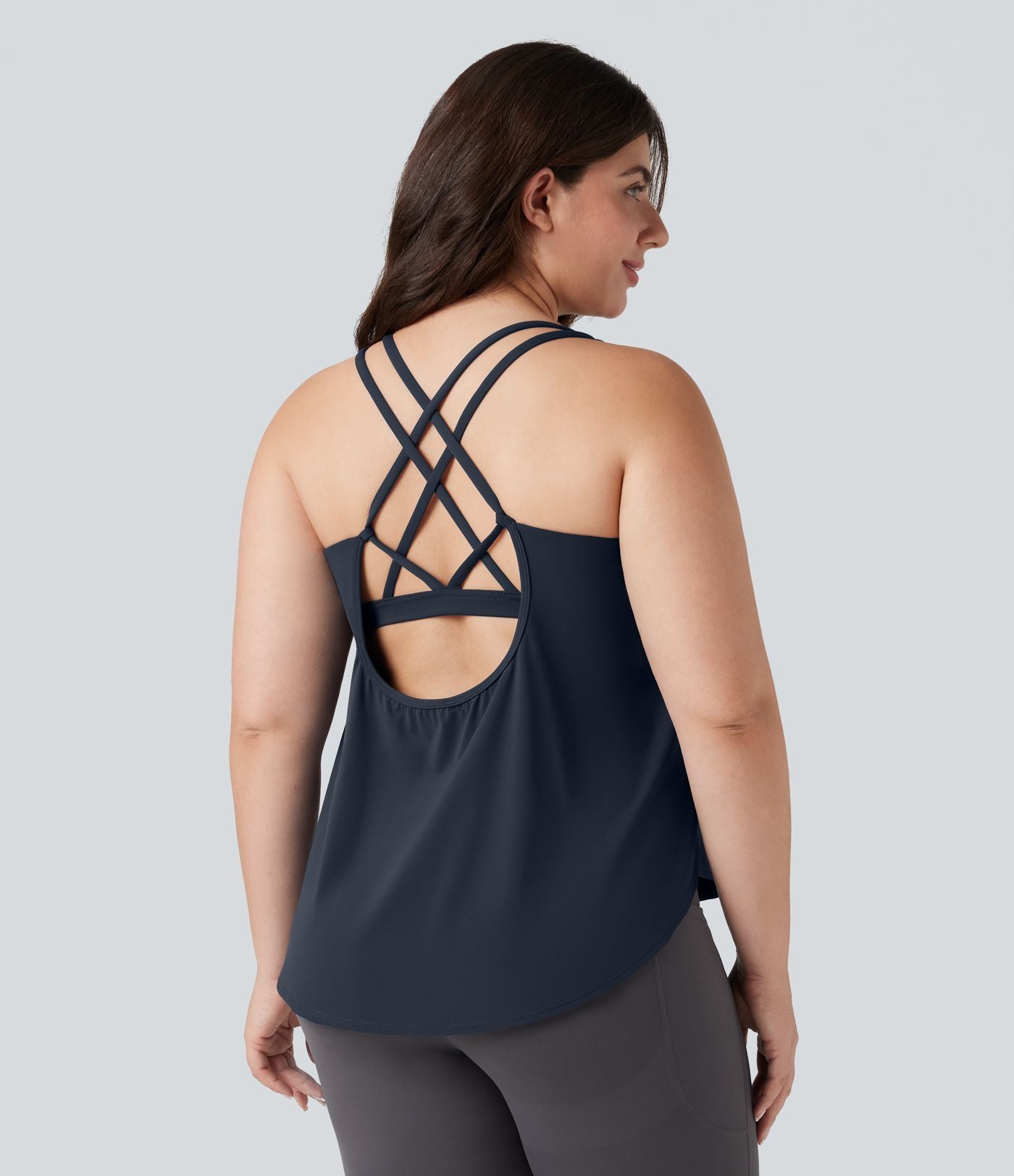 Débardeur running Halara UltraSculpt™ grande taille col rond ourlet arrondi