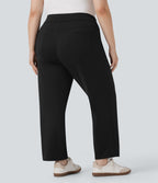 Pantalon de golf droit, séchage rapide, taille haute, grande taille, avec poches et poche tee, UPF40+