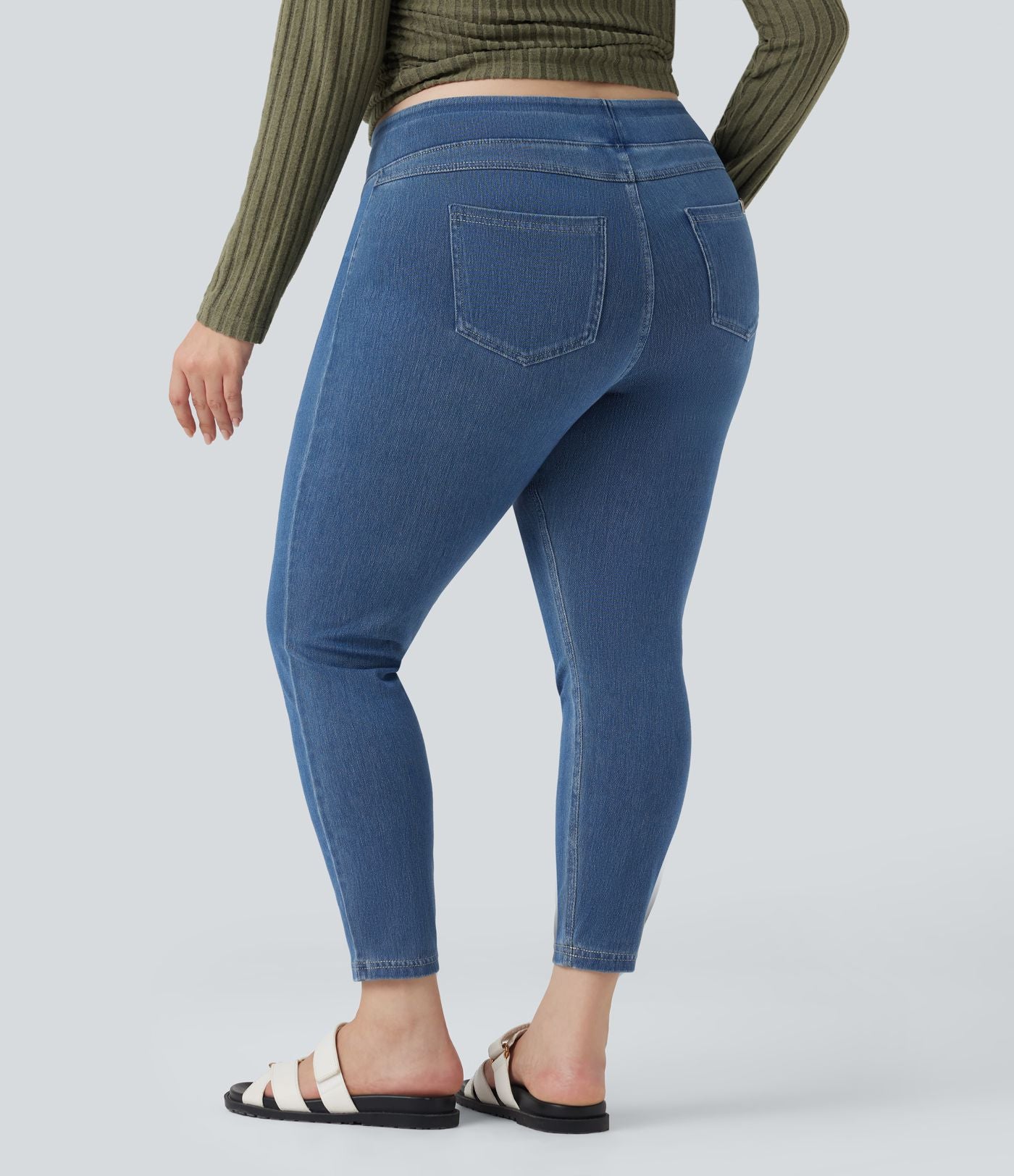 Halara Flex™ Jegging Casual Taille Haute Tricot Extensible Poche Latérale Arrière Grande Taille