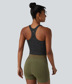 Brassière de sport courte col U dos nageur avec brassière intégrée