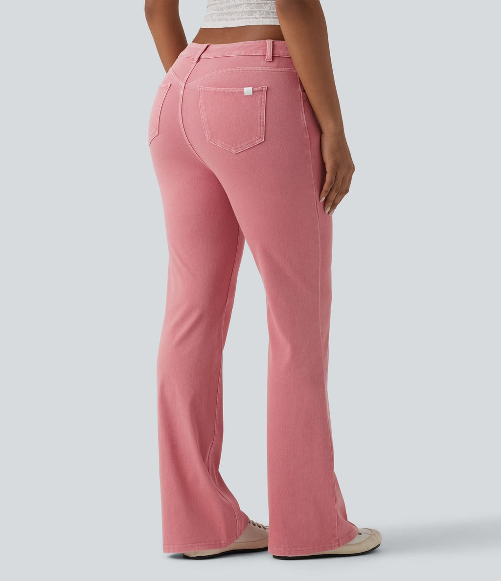 Halara Flex™ Jean évasé casual coloré taille haute avec poches