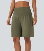 Bermuda SoftlyZero™ Airy de yoga taille haute avec poches multiples et effet frais InstantCool