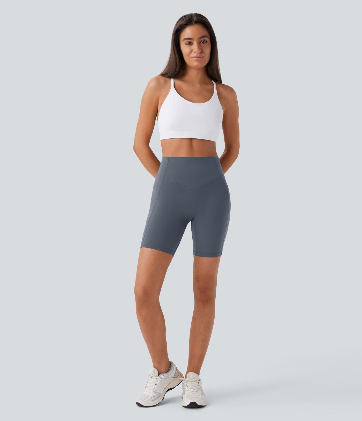 Legging de yoga gainant taille haute chiné à séchage rapide avec poches Halara UltraSculpt™