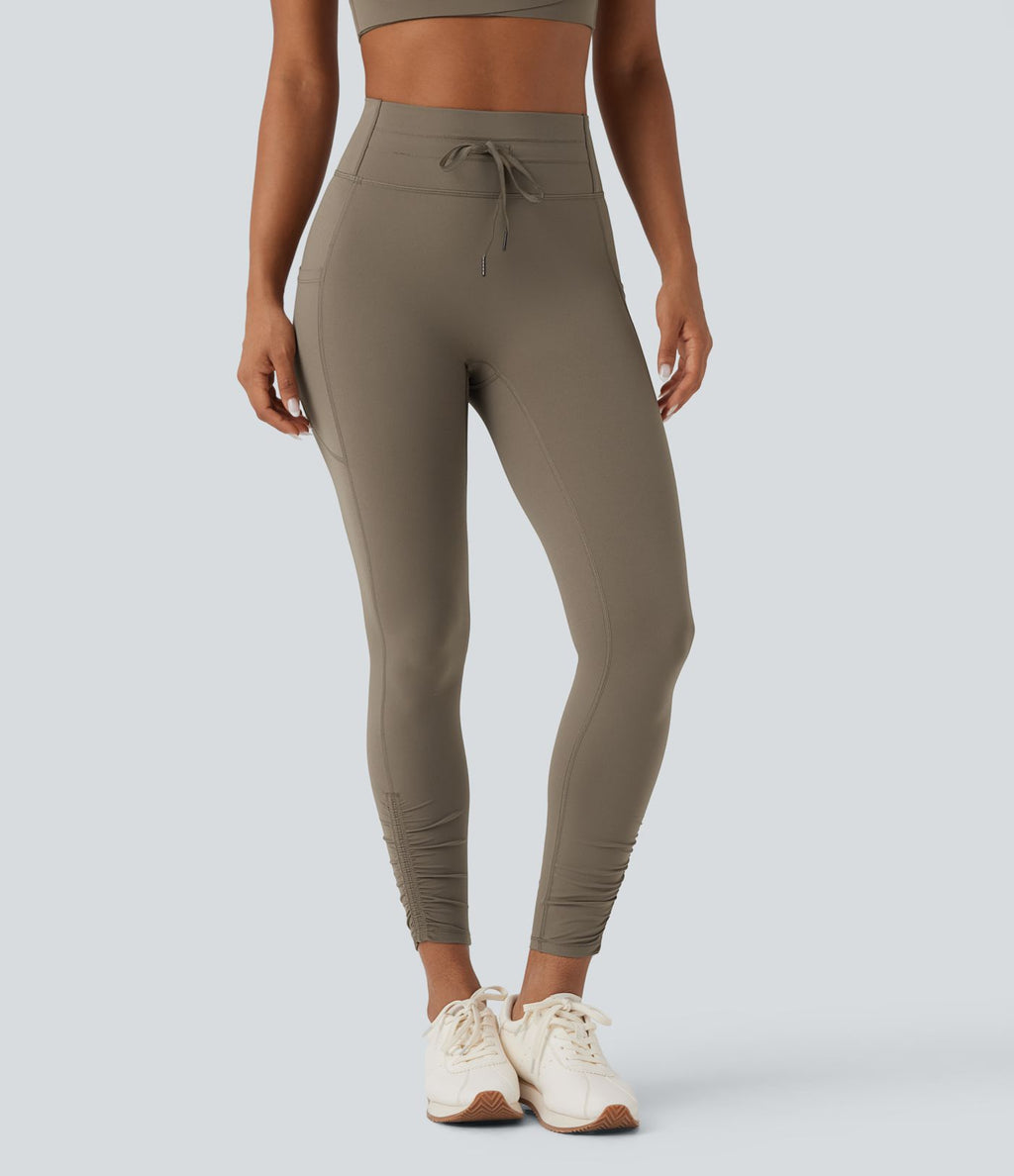 Legging de yoga gainant taille haute avec cordon de serrage et poches Halara UltraSculpt™