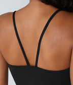 Breezeful™ Combishort Dos Nu Poche Zippée Invisible Sur le Côté Jambe Large Séchage Rapide