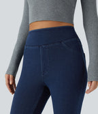 Halara Flex™ Jegging Casual Taille Haute Tricot Extensible Poche Latérale Arrière