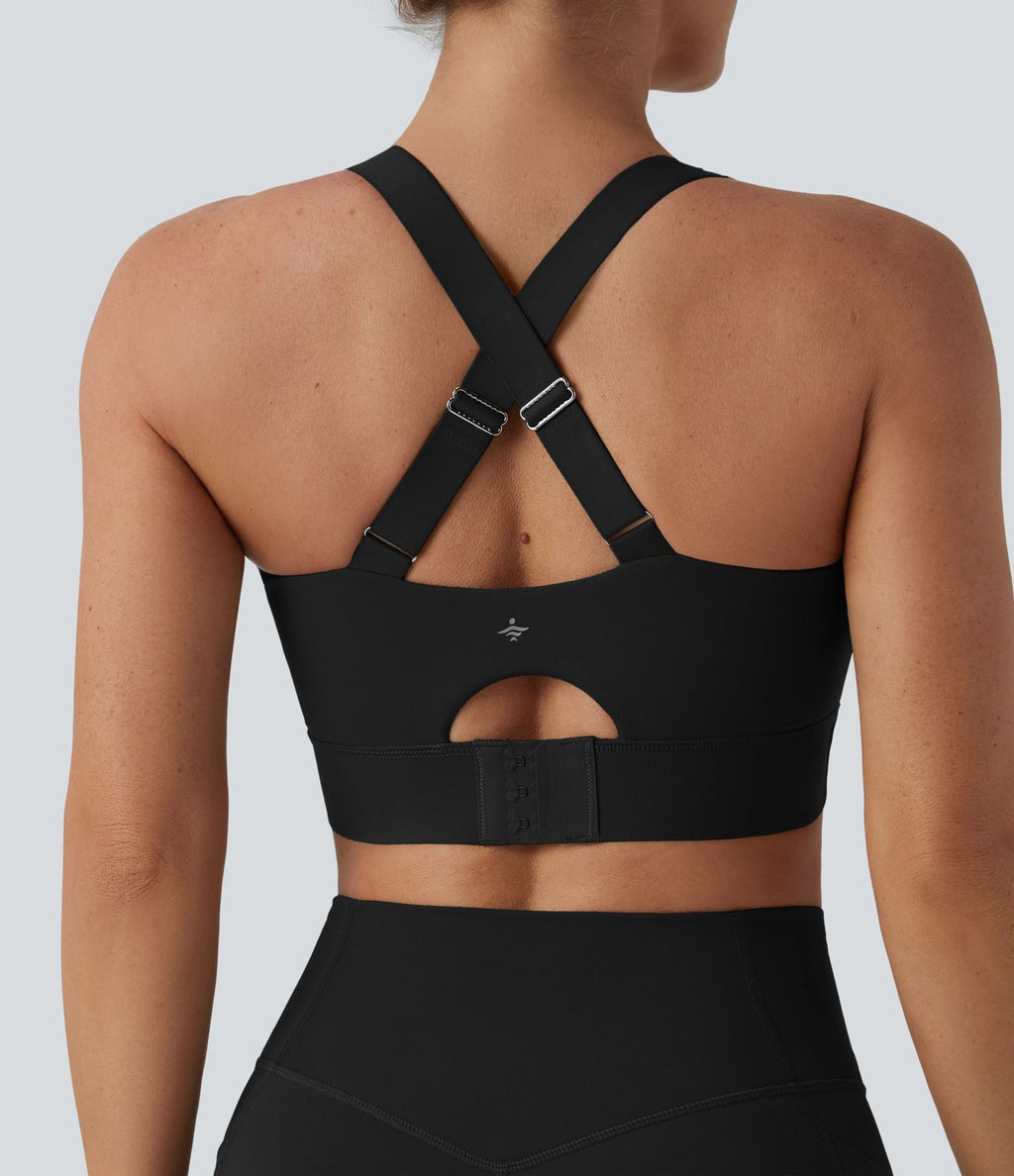 Brassière de sport push-up maintien moyen bretelles croisées ajustables Halara UltraSculpt™ bonnets E-G