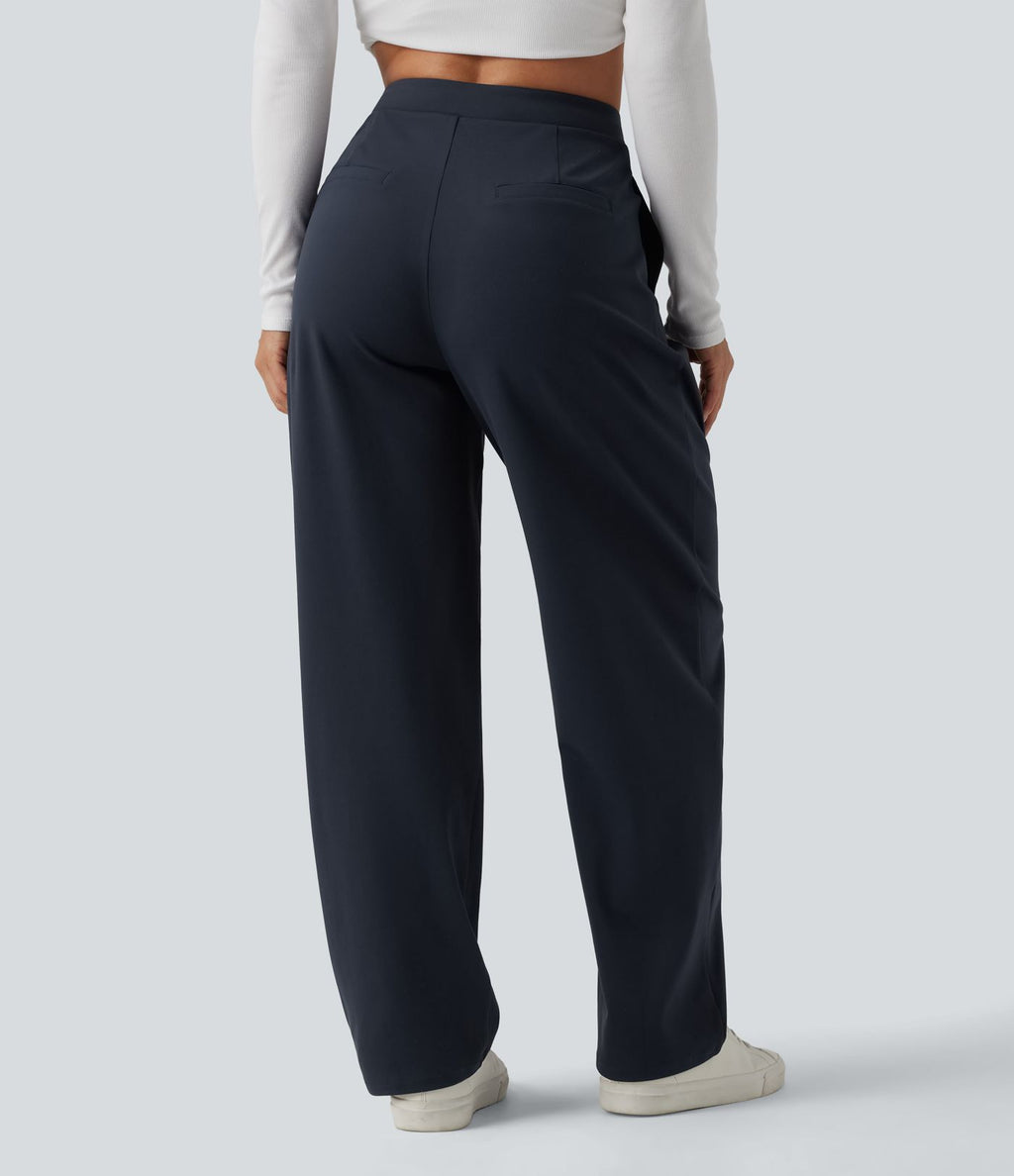 Pantalon tailleur fuselé Halara Flex™ DayStretch taille haute asymétrique avec poches