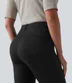 Halara Flex™ Pantalon tailleur bootcut taille haute à chevrons avec poches