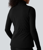 Veste polaire PuffFlex 3-en-1 à col montant et manches longues avec passe-pouces et gilet matelassé avec poches