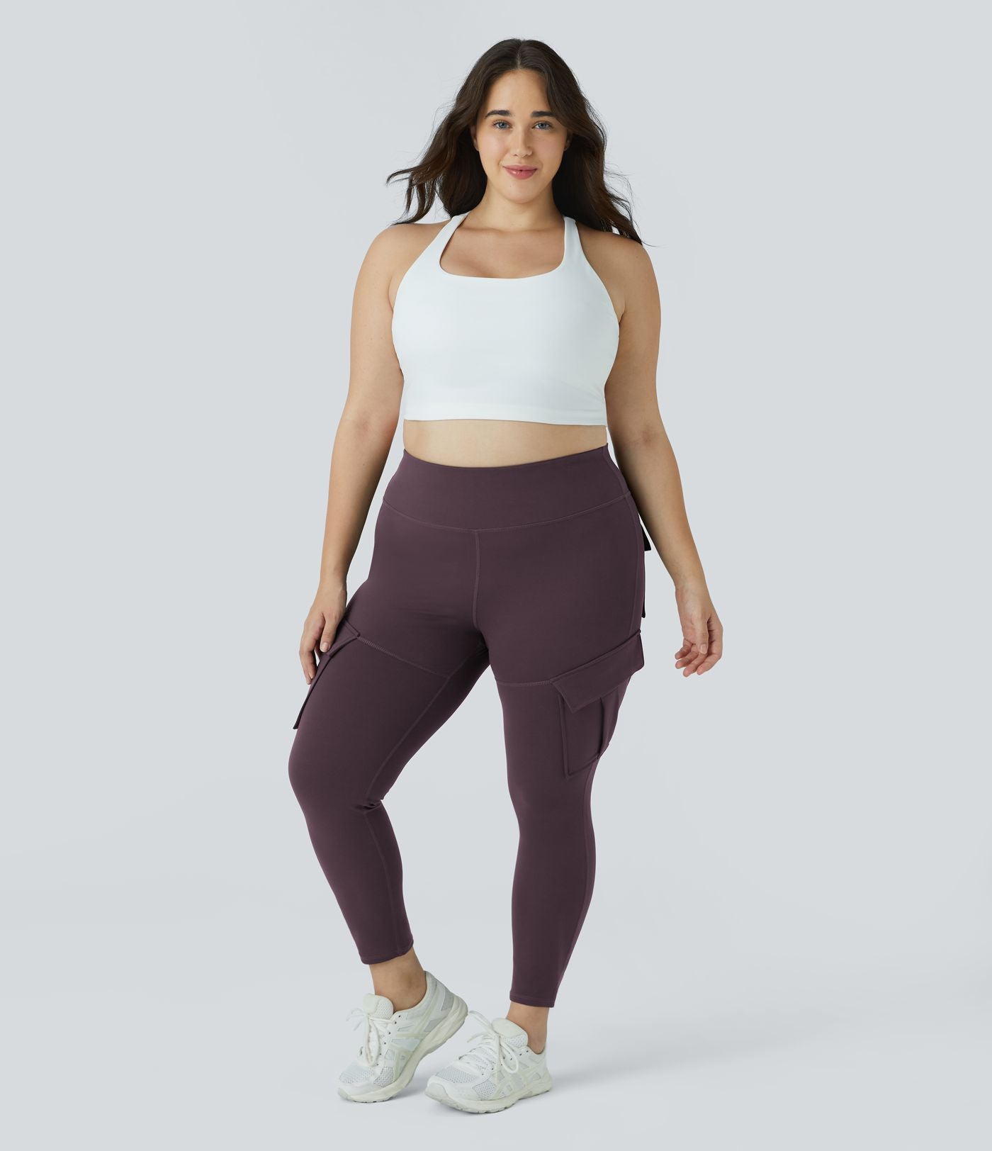Legging yoga grande taille ajusté cargo 7/8 taille haute DayStretch avec poches
