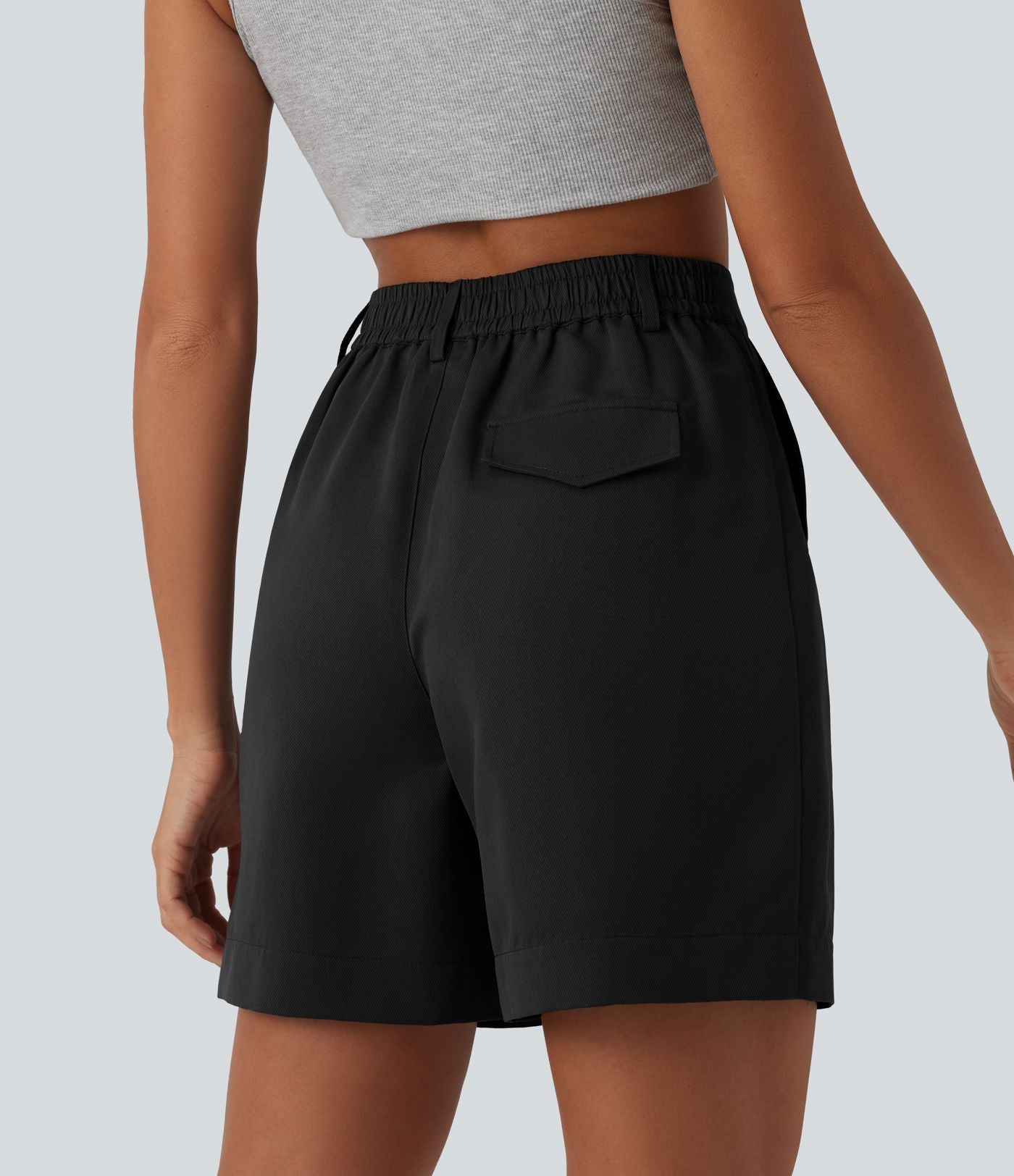 Short casual ample taille haute avec poches
