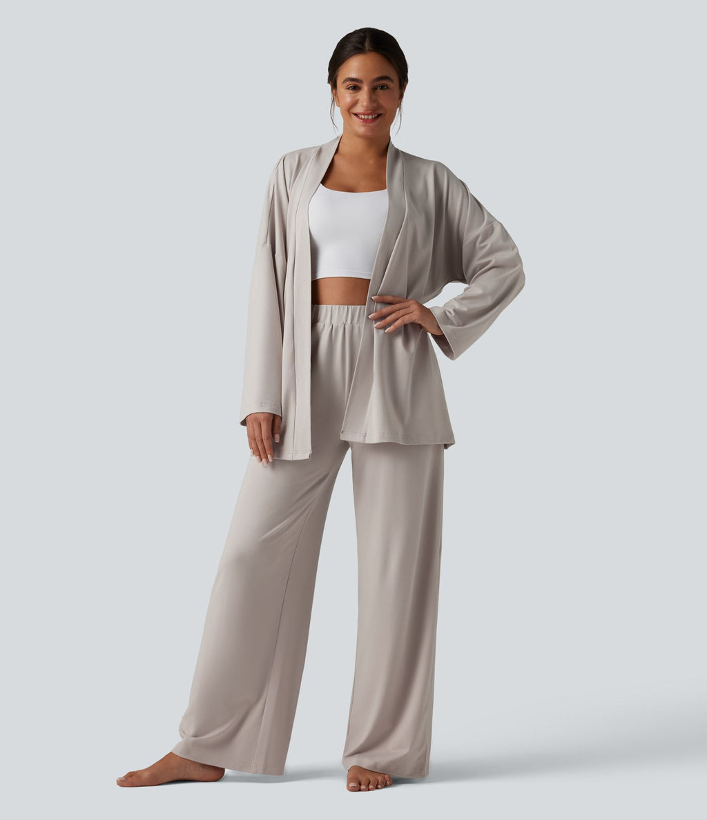 Pantalon de détente ample taille haute