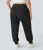 Jogging Yoga Grande Taille Taille Haute avec Poches Latérales Unies