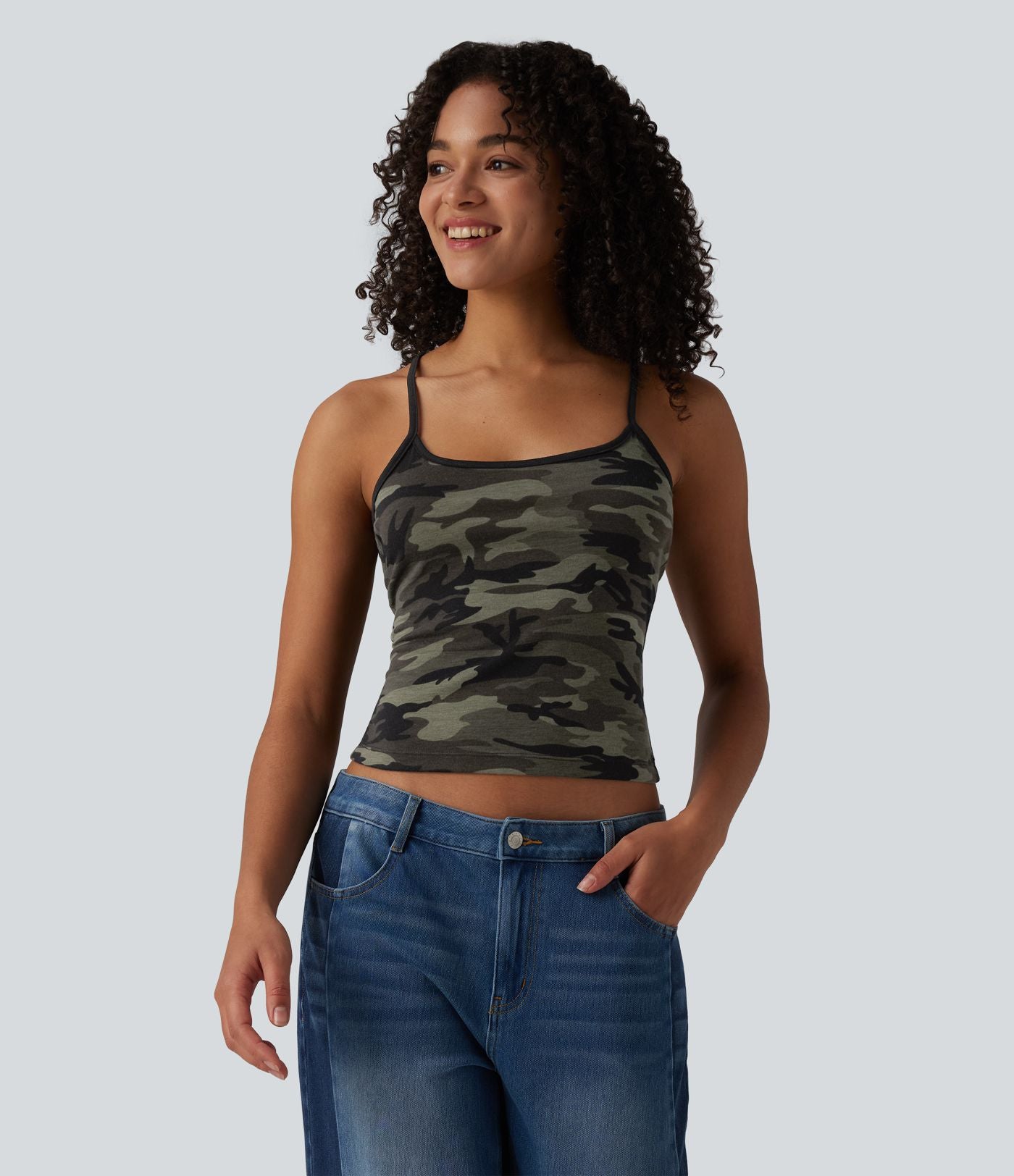 Débardeur dos nageur imprimé camouflage