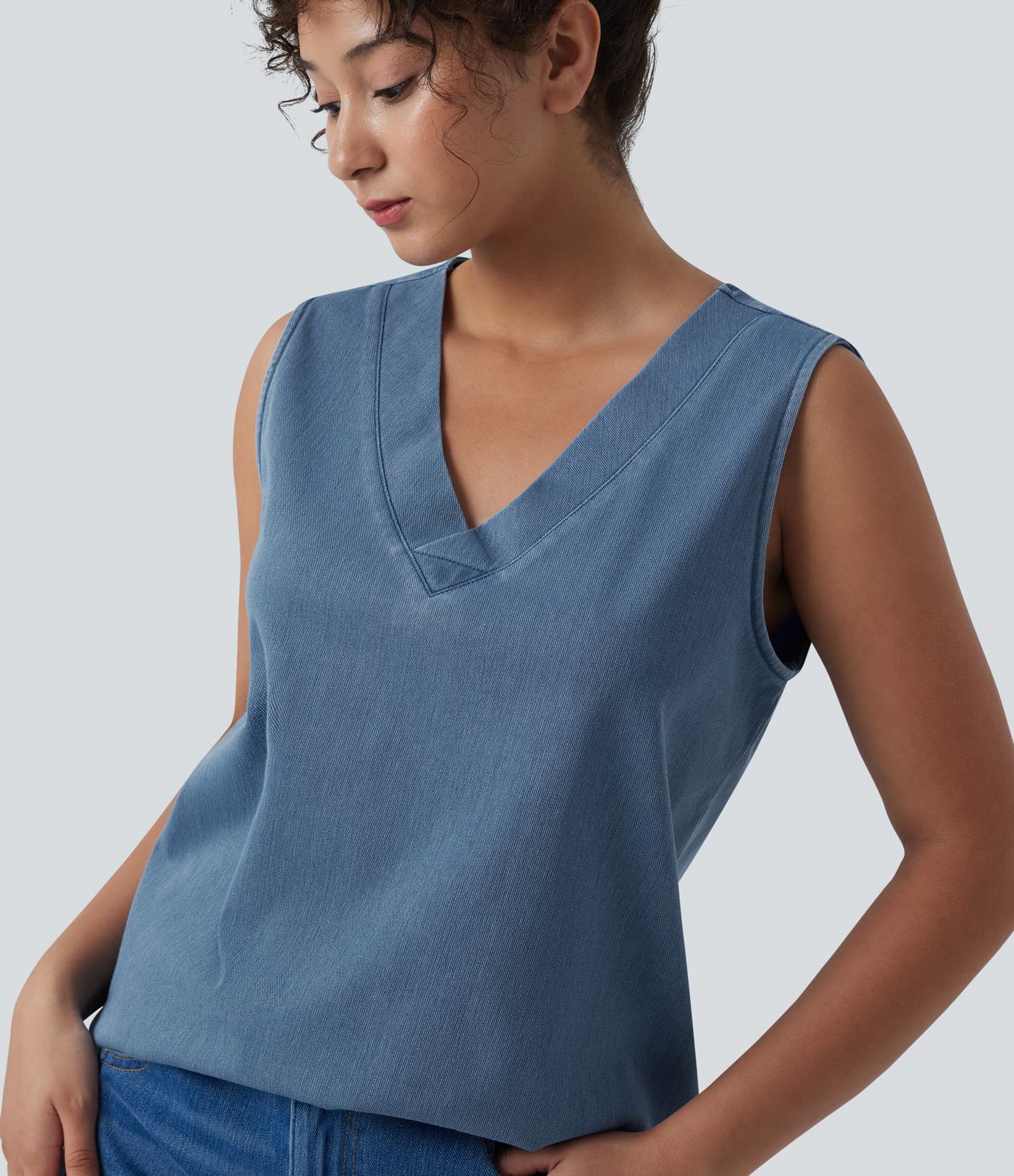 Halara Flex™ Débardeur décontracté en denim col V