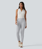 Pantalon de golf slim taille mi-haute séchage rapide avec poche pour tee, UPF 40+