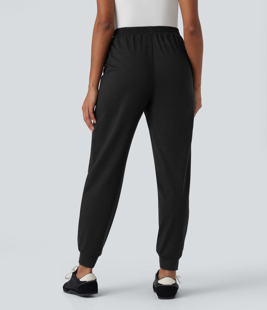 Jogging décontracté  thermique taille haute séchage rapide avec poches-UPF40+