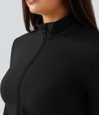 Veste d'équitation ajustée Softlyzero™ avec col montant, passe-pouces, poches, plis et fermeture éclair - Protection UPF50+