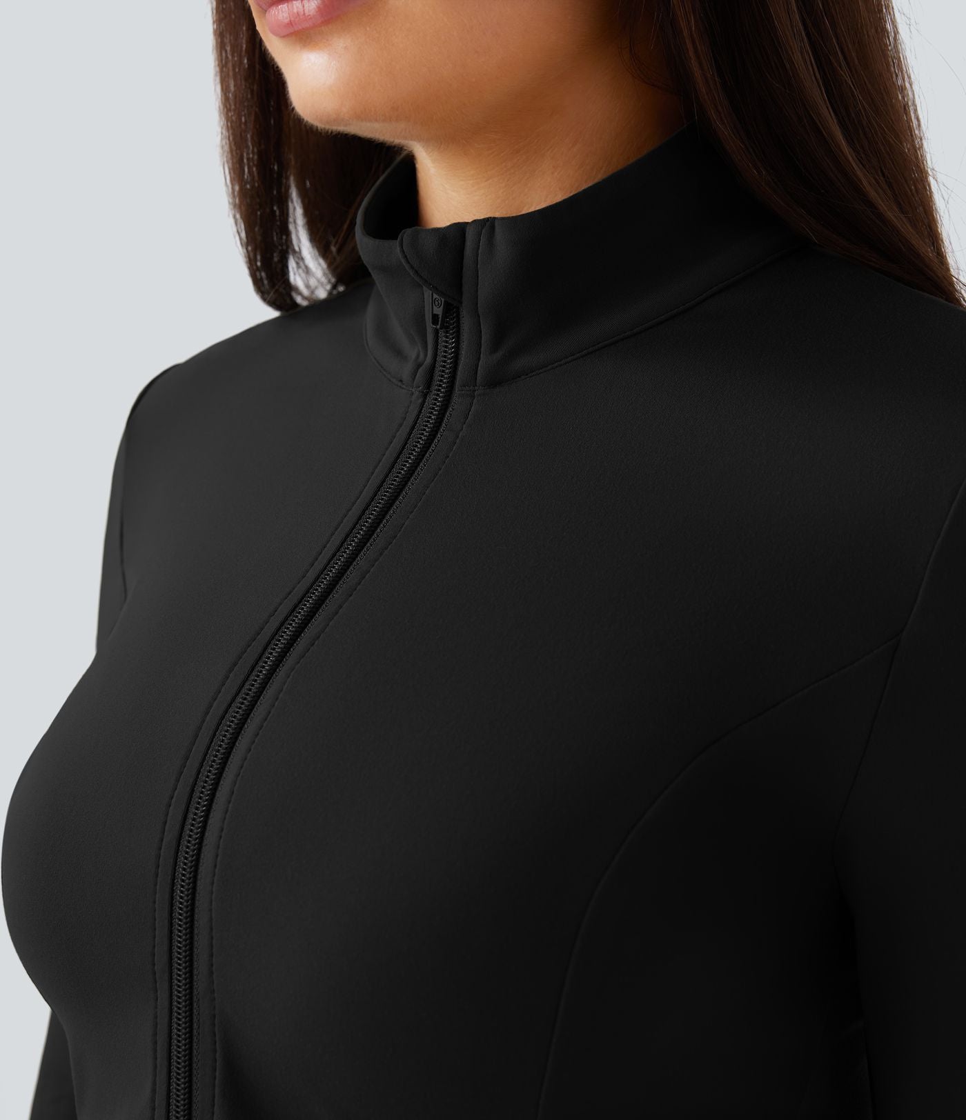 Veste d'équitation ajustée Softlyzero™ avec col montant, passe-pouces, poches, plis et fermeture éclair - Protection UPF50+