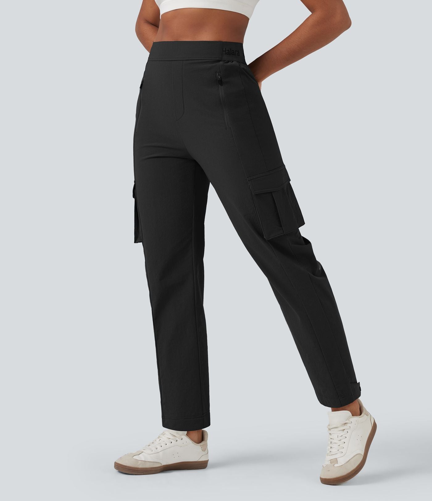 Pantalon de randonnée fuselé, taille haute, avec poches