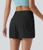 Short de running 2-en-1 SoftlyZero™ Airy 8cm effet frais InstantCool taille haute avec lien devant, mesh contrasté, poches et protection solaire UPF50+