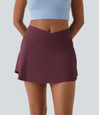 Jupe de tennis mini 2-en-1 quotidienne SoftlyZero™ Airy avec croisement, poche latérale et effet frais InstantCool, Lucid, protection solaire UPF50+